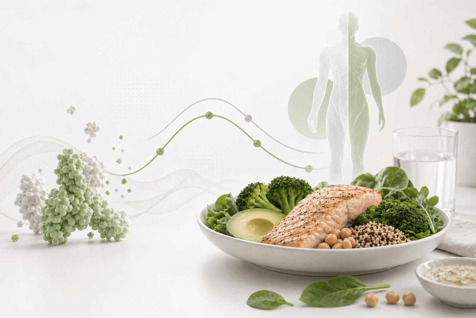 GLP-1 diet and body composition visual