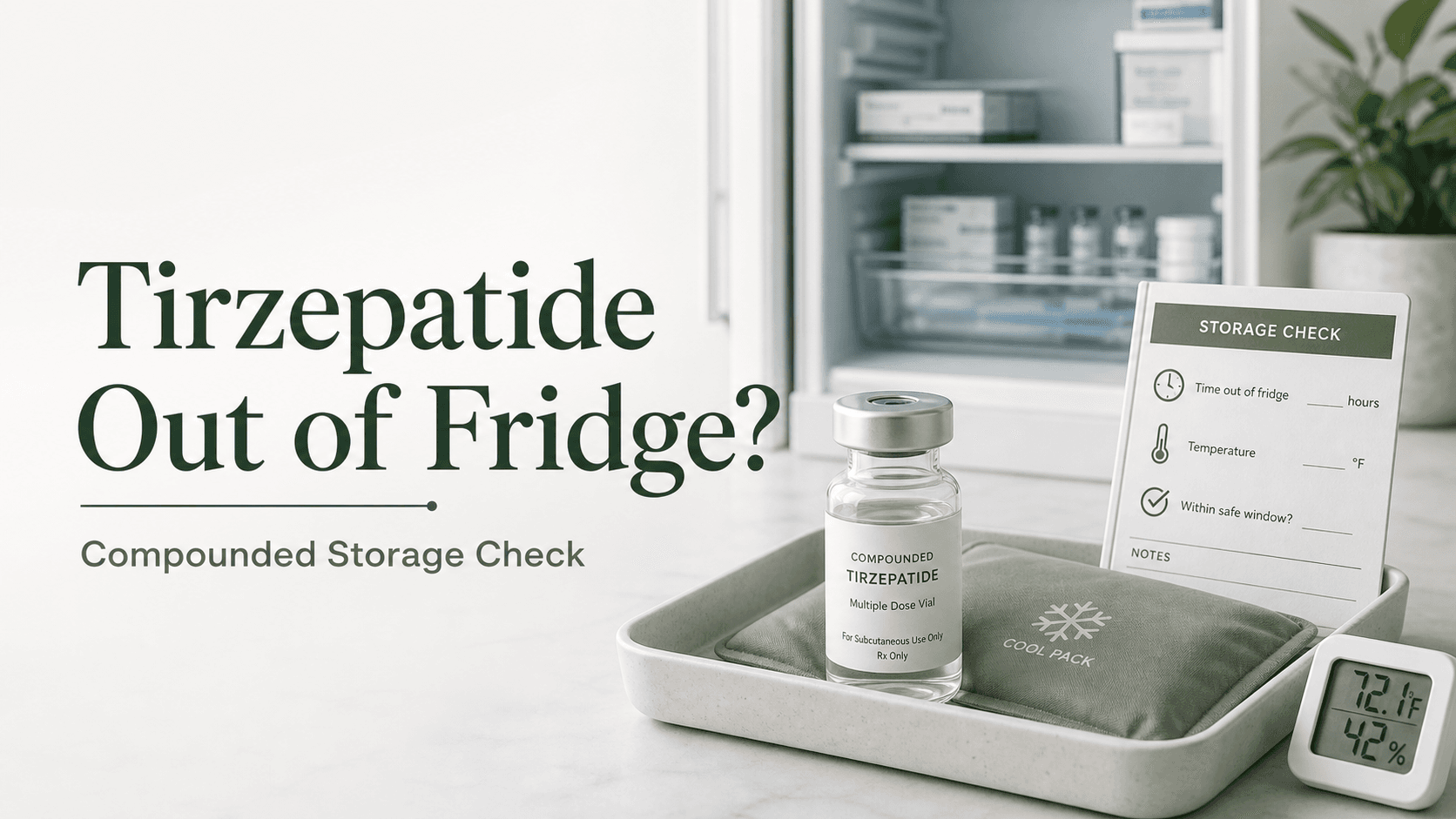 How Long Can Compounded Tirzepatide Be Out of the Fridge? article visual